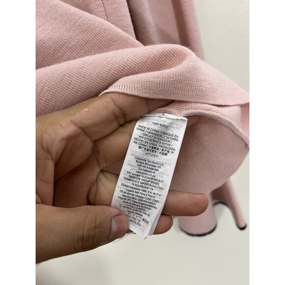 Tory Burch Kimberly Sweater S Merino Wool Coquette Preppy Minimalist Old Money - Picture 8 of 14